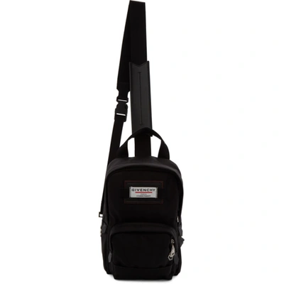 Givenchy Single Shoulder Strap Nylon Backpack In Black