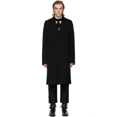 Ann Demeulemeester Black Wool Coat