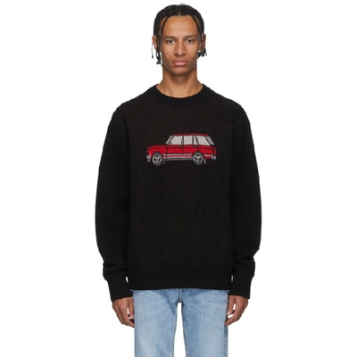 Aimé Leon Dore Aime Leon Dore Black Knit Car Sweater