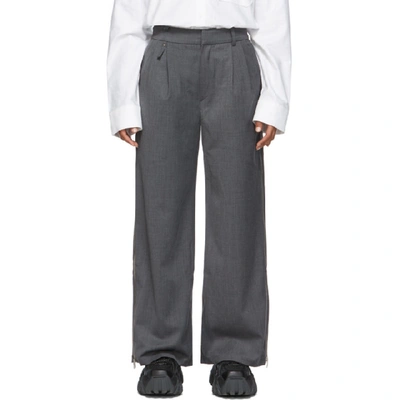 Ader Error Grey Palla Trousers In Gray/gray