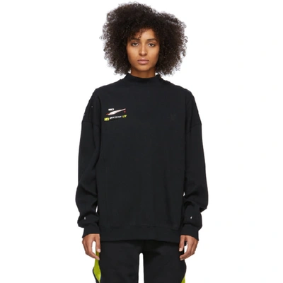 Ader Error Black Puma Edition Crewneck Sweatshirt In 01 Black