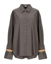 Robert Friedman Solid Color Shirts & Blouses In Military Green