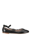 TOD'S TOD'S WOMAN BALLET FLATS BLACK SIZE 7 LEATHER,11797570DK 6