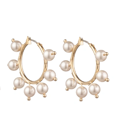 Dannijo Amante Mother-of-pearl & Crystal Heart Drop Earrings In Gold