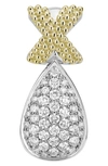 LAGOS CAVIAR LUX TWO-TONE DIAMOND PENDANT,07-81137-DD