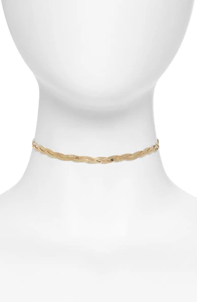 Argento Vivo Braided Choker Necklace In Gold/ Silver