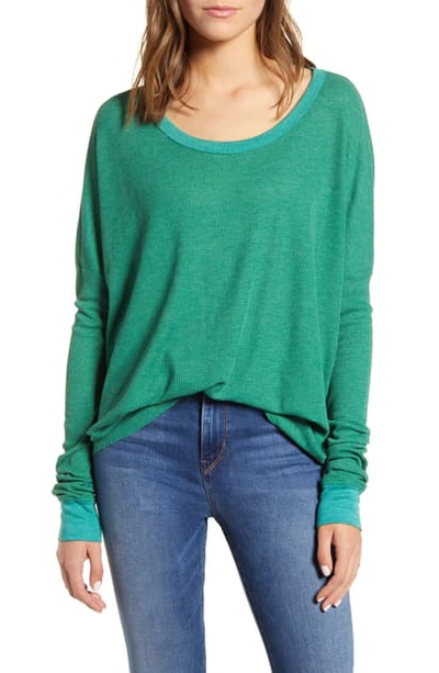 Wildfox Perry Thermal Tee In Envy