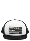 RHUDE MULTICOLOR POLYESTER HAT,05ACA12501BLACK