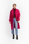 Rebecca Minkoff Lucia Oversized Coat In Hot Pink