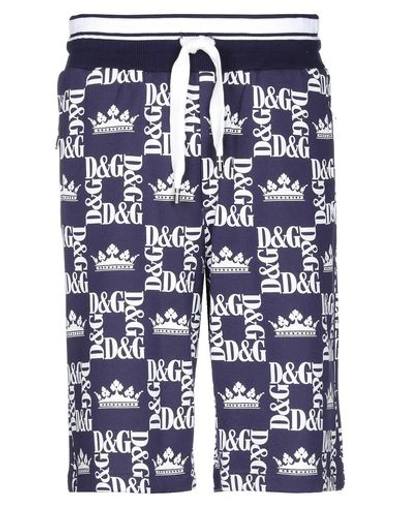 Dolce & Gabbana Man Shorts & Bermuda Shorts Midnight Blue Size 40 Cotton In Dark Blue
