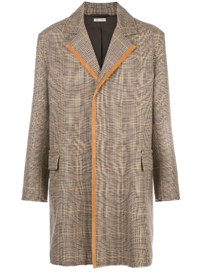 Marni Checked Trench Coat In 棕色