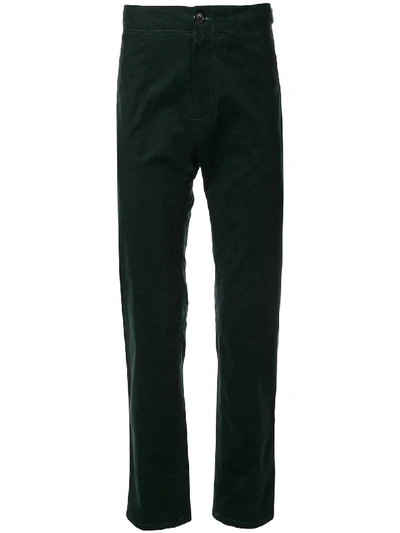 Cerruti 1881 High Waist Straight Fit Trousers In Green
