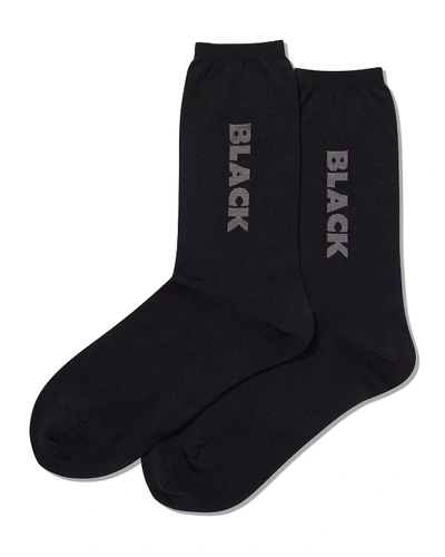 Hot Sox Color Names Seamless Socks In Black