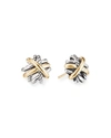 DAVID YURMAN CROSSOVER STUD EARRINGS IN SILVER WITH 18K GOLD, 11MM,PROD227530085