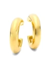 Kenneth Jay Lane 22k Goldplated Thick Hoop Earrings In Yellow Goldtone