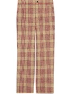 GUCCI STRAIGHT-LEG PRINCE OF WALES PRINT TROUSERS