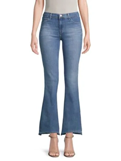 J Brand Saille Mid-rise Regular-fit Cotton-blend Jeans In Cloudy