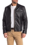 Cole Haan Classic Leather Moto Jacket In Black