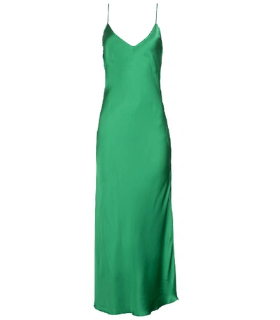 Dannijo Mossy Slip Dress In Emerald Green