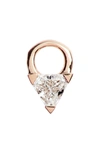 Maria Tash Diamond Trillion Earring Charm In Rose Gold