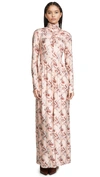 PACO RABANNE LONG SLEEVE MAXI DRESS