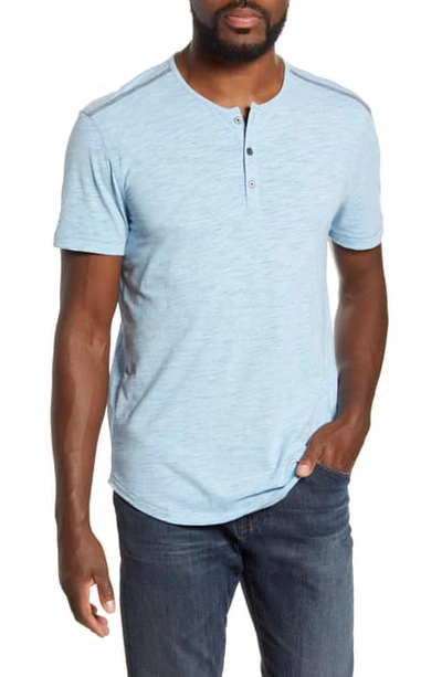 John Varvatos Ryman Slub Henley In Sapphire