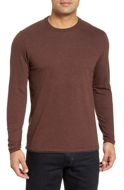 Robert Barakett Halifax Long Sleeve Crewneck T-shirt In Bordeaux