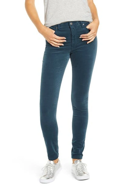 Ag The Farrah High Waist Velvet Jeans In Royal Loon