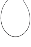 Sethi Couture Noir Black Diamond 14k White Gold Necklace In Black Diamond