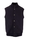 LORO PIANA LORO PIANA MEN'S BLUE CASHMERE VEST,FAI8975BZ80 L