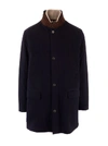 LORO PIANA LORO PIANA MEN'S BLUE CASHMERE COAT,FAI8605W000 XL