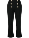 BALMAIN BALMAIN WOMEN'S BLACK WOOL PANTS,SF15088W0340PA 38