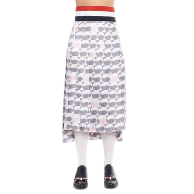 Thom Browne Women's Multicolor Silk Skirt