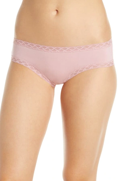 Natori Bliss Cotton Girl Briefs In Pink Champagne