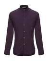 Grey Daniele Alessandrini Solid Color Shirt In Purple