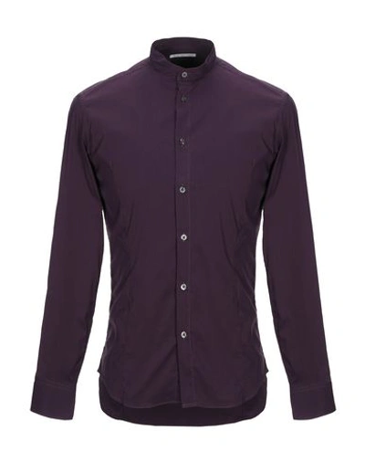 Grey Daniele Alessandrini Solid Color Shirt In Purple