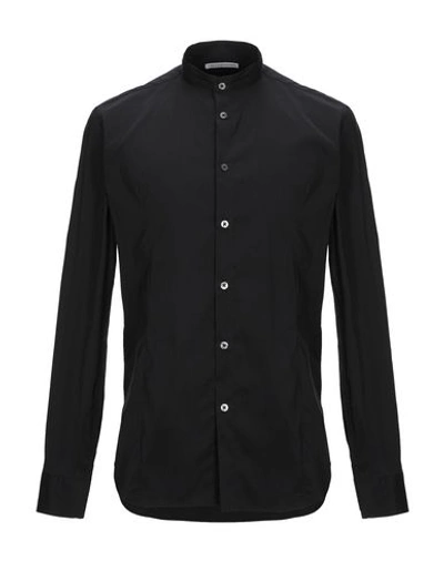 Grey Daniele Alessandrini Solid Color Shirt In Black