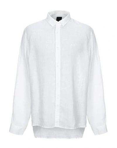Armani Exchange Linen Shirt In White