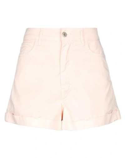 Dondup Woman Shorts & Bermuda Shorts Light Pink Size 25 Cotton, Elastane