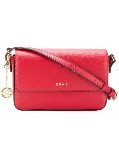 Dkny Bryant Leather Crossbody Bag In Red