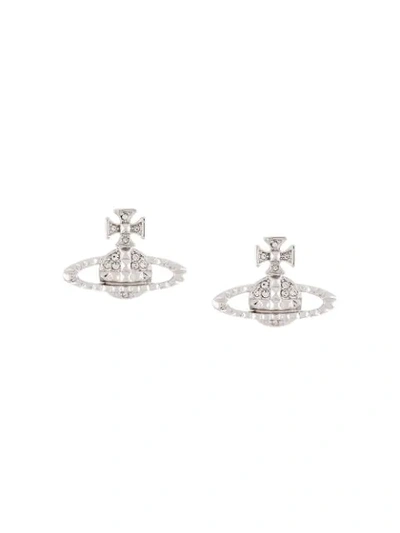 Vivienne Westwood Mayfair Bas Relief Earrings In Silver