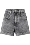 ISABEL MARANT ÉTOILE HIANA ACID-WASH DENIM SHORTS