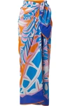 EMILIO PUCCI SAMOA PRINTED COTTON-VOILE PAREO