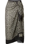 SOLID & STRIPED LEOPARD-PRINT VOILE PAREO