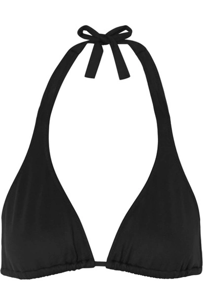 Melissa Odabash Athens Triangle Halterneck Bikini Top In Black