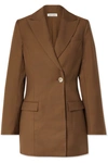 ANNA QUAN SIENNA DOUBLE-BREASTED TWILL BLAZER