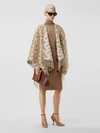 BURBERRY Monogram Merino Wool Cashmere Jacquard Cape