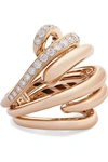 DE GRISOGONO VORTICE 18-KARAT ROSE GOLD DIAMOND RING