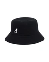 Kangol Logo-embroidered Bucket Hat In Black