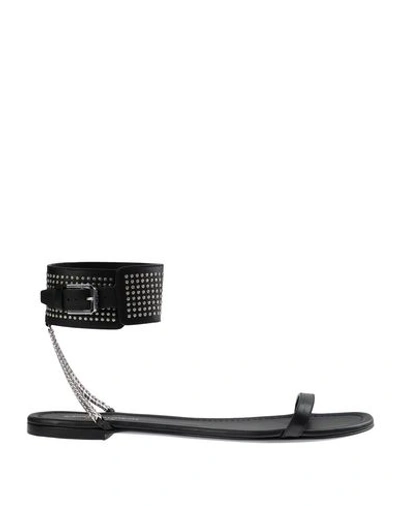 Saint Laurent Sandals In Black